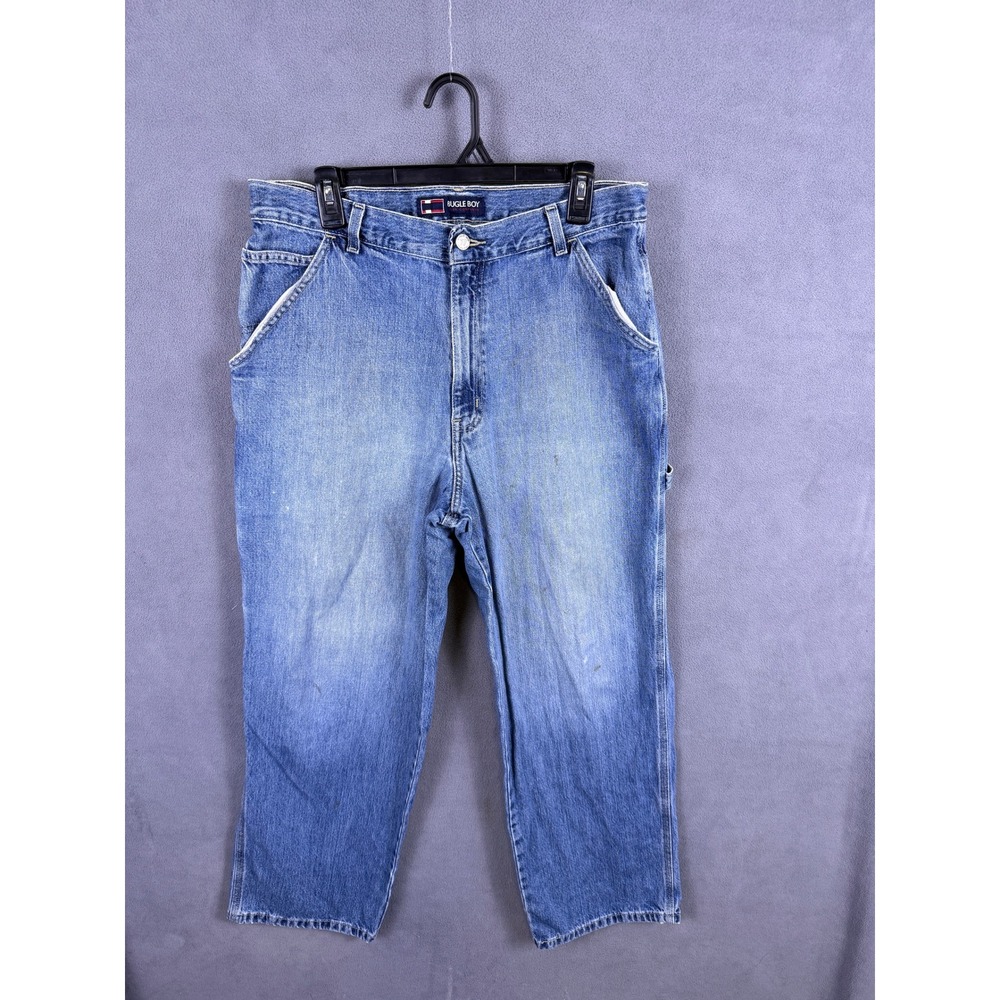 VTG Y2K Bugle Boy Carpenter Jeans Mens 33x29 Blue Grunge Skater Baggy Loose Fit